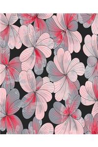 Pink Flowers Pattern Notebook