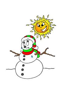 Funny Melting Snowman Christmas Joke School Comp Book 130 Pages