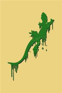 Distressed Paint Dripping Salamander: 110 Page Blank Notebook - Ruled Paper Journal - 6 X 9 (15.24 X 22.86 CM)