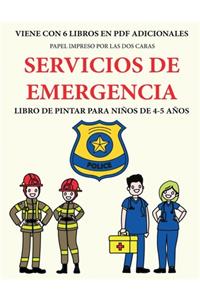 Libro de pintar para niños de 4-5 años (Servicios de emergencia