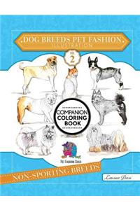 Dog Breeds Pet Fashion Illustration Encyclopedia Coloring Companion Book