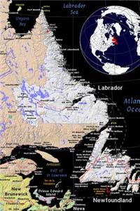 A Color Map of the Province Newfoundland and Labrador in Canada Journal