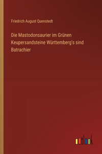 Mastodonsaurier im Grünen Keupersandsteine Württemberg's sind Batrachier