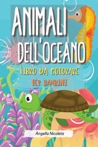 Animali dell'oceano Libro da colorare per bambini