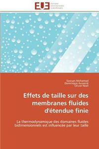 Effets de Taille Sur Des Membranes Fluides d'Étendue Finie