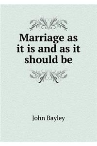 Marriage as It Is and as It Should Be