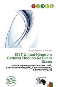 1987 United Kingdom General Election Result in Essex