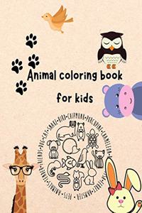 Animal coloring book for kids
