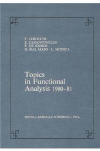 Topics in Functional Analysis 1980-81