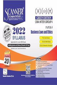 Business Laws and Ethics (Paper 5 | CMA Intermediate | Gr. I) Scanner - Including questions and solutions | 2022 Syllabus | Applicable for June 2024 Exam Onwards | Green Edition
