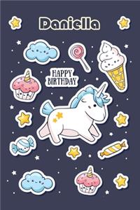 Happy Birthday Daniella (100 Cute Cartoon Decorations)