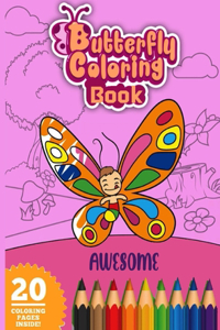Awesome Butterfly Coloring Book