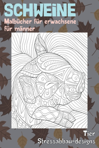 Malbücher für Erwachsene für Männer - Stressabbau-Designs - Tier - Schweine