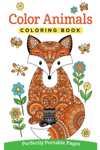 Color Animals Coloring Book Perfectly Portable Pages