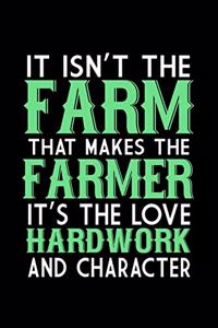 It Isn't the Farm That Makes the Farmer It's the Love Hardwork and Character