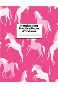 Handwriting Practice Paper Workbook