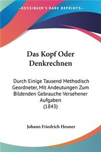 Kopf Oder Denkrechnen