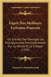 Esprit Des Meilleurs Ecrivains Francois