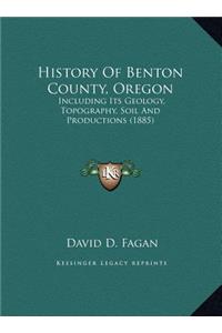 History Of Benton County, Oregon