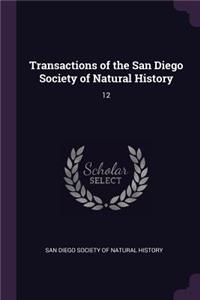 Transactions of the San Diego Society of Natural History