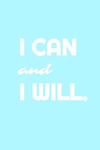 I Can & I Will - Workout Log & Training Journal (Fitness Exercise Diary)