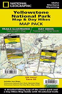 Yellowstone Day Hikes and National Park Map [Map Pack Bundle]