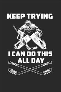 Ice Hockey Goalie Notebook - Goalkeeper Journal Planner