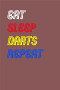 Eat Sleep darts Repeat Notebook Fan Sport Gift