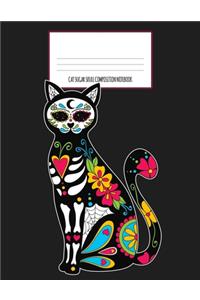 Cat Sugar Skull Composition Notebook