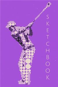 Golf Purple Pixel Sketchbook