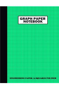 Graph Paper Notebook. Engineering Paper-5 Squares Per Inch