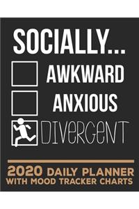 Socially Divergent, 2020 Daily Planner with Mood Tracker Charts