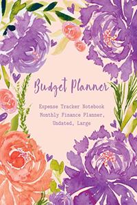 Budget Planner Expense Tracker Notebook Monthly Finance Planner, Undated, Large