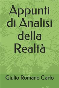 Appunti di Analisi della Realtà