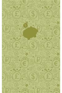 (Gold) Smart Piggy Monthly Household Budget Planner, 24 Months Expense Write-in Notebook.