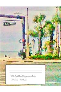 Wide Ruled Beach Composition Notebook