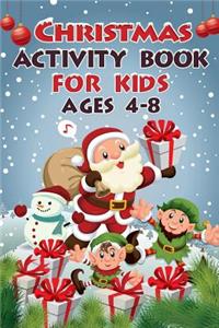 Christmas Activity Book for Kids Ages 4-8