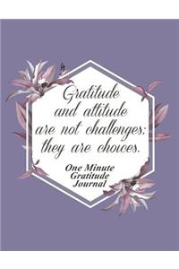 One Minute Gratitude Journal
