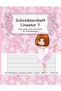 Schreiblernheft Lineatur 1