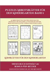 Lernblätter für den Kindergarten (Puzzles Arbeitsblätter für den Kindergarten