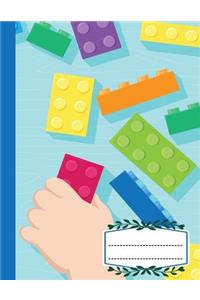 Composition Notebook Wide Ruled Colorful Lego, Writer's Notebook for School / student / office / teacher