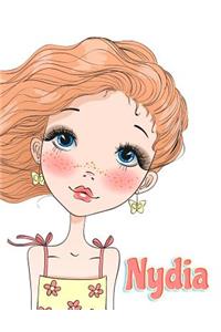 Nydia: 365 Lined Pages Yearly Journal, Diary, Notebook, Personalized Book with Name, Christmas, Birthday, Friendship Gifts for Girls, Teens and Women, 8 1/2 X 11