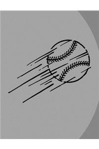 Baseball Notebook - Wide Ruled