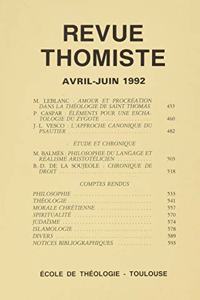 Revue Thomiste - 2/1992