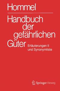 Handbuch Der Gefährlichen Güter. Erläuterungen II