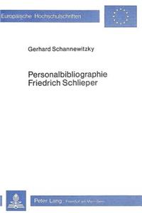 Personalbibliographie Friedrich Schlieper