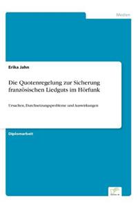 Die Quotenregelung zur Sicherung französischen Liedguts im Hörfunk