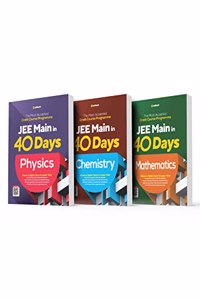 Combo of 40 Days Crash Course for JEE Main Physics,Chemistry & Mathematics (Set of 3 Books) (Old Edition)