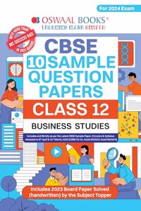 Oswaal CBSE Sample Question Papers Class 12 Business Studies Book (For Board Exams 2024) | 2023-24