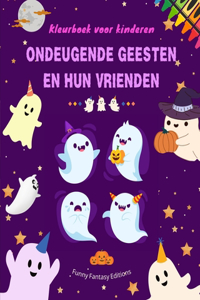 Ondeugende geesten en hun vrienden Kleurboek voor kinderen Leuke en creatieve verzameling spoken